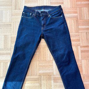 Men's Levi's 511 Dark Blue Wash Jeans Size 32 Waist 29 Length